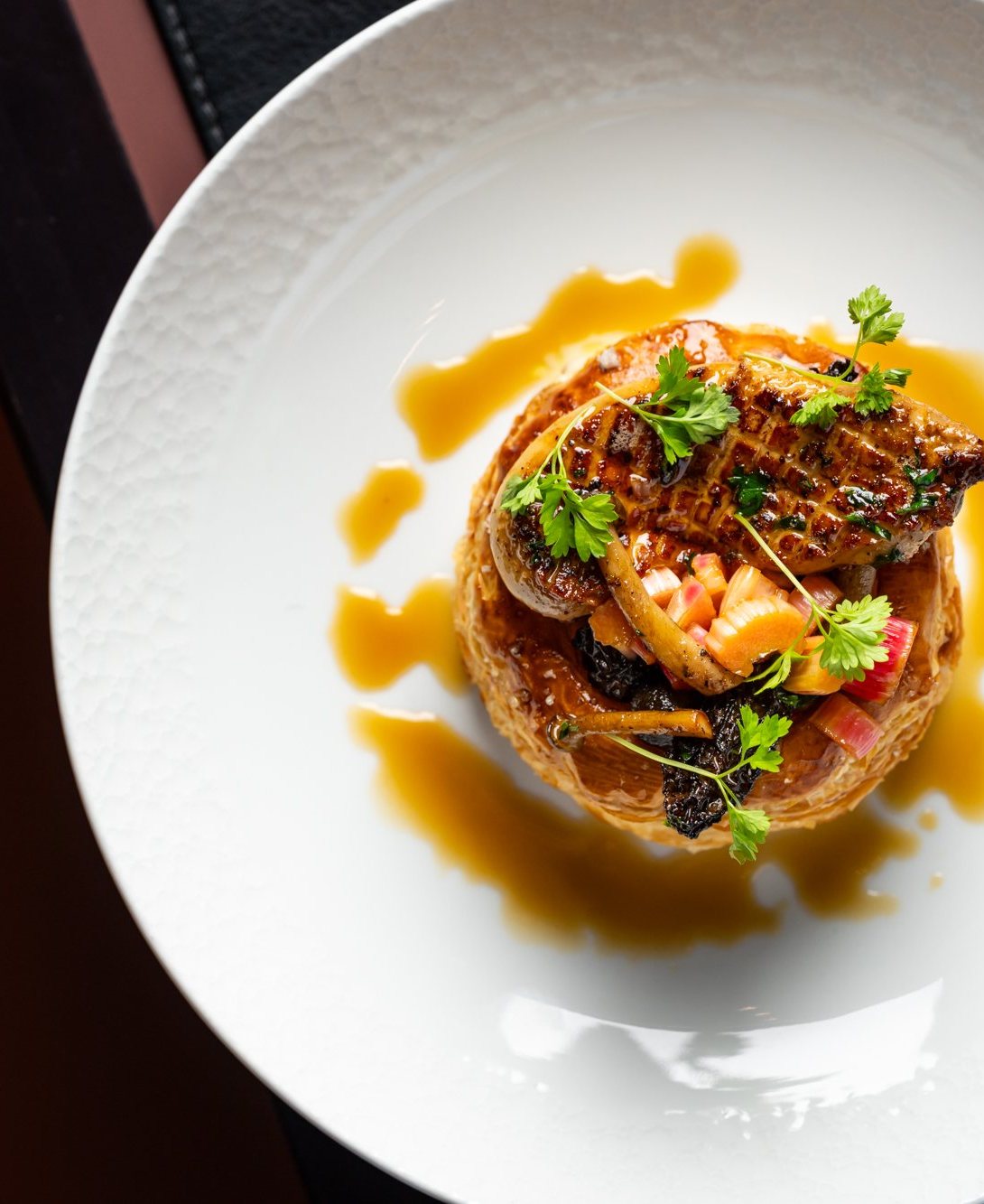 Foie gras pithivier from Restaurant Lucie's kitchen